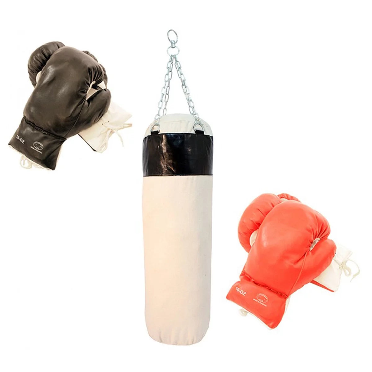 New 2 Pairs Boxing Punching Gloves with Body Punch Bag - Training Set