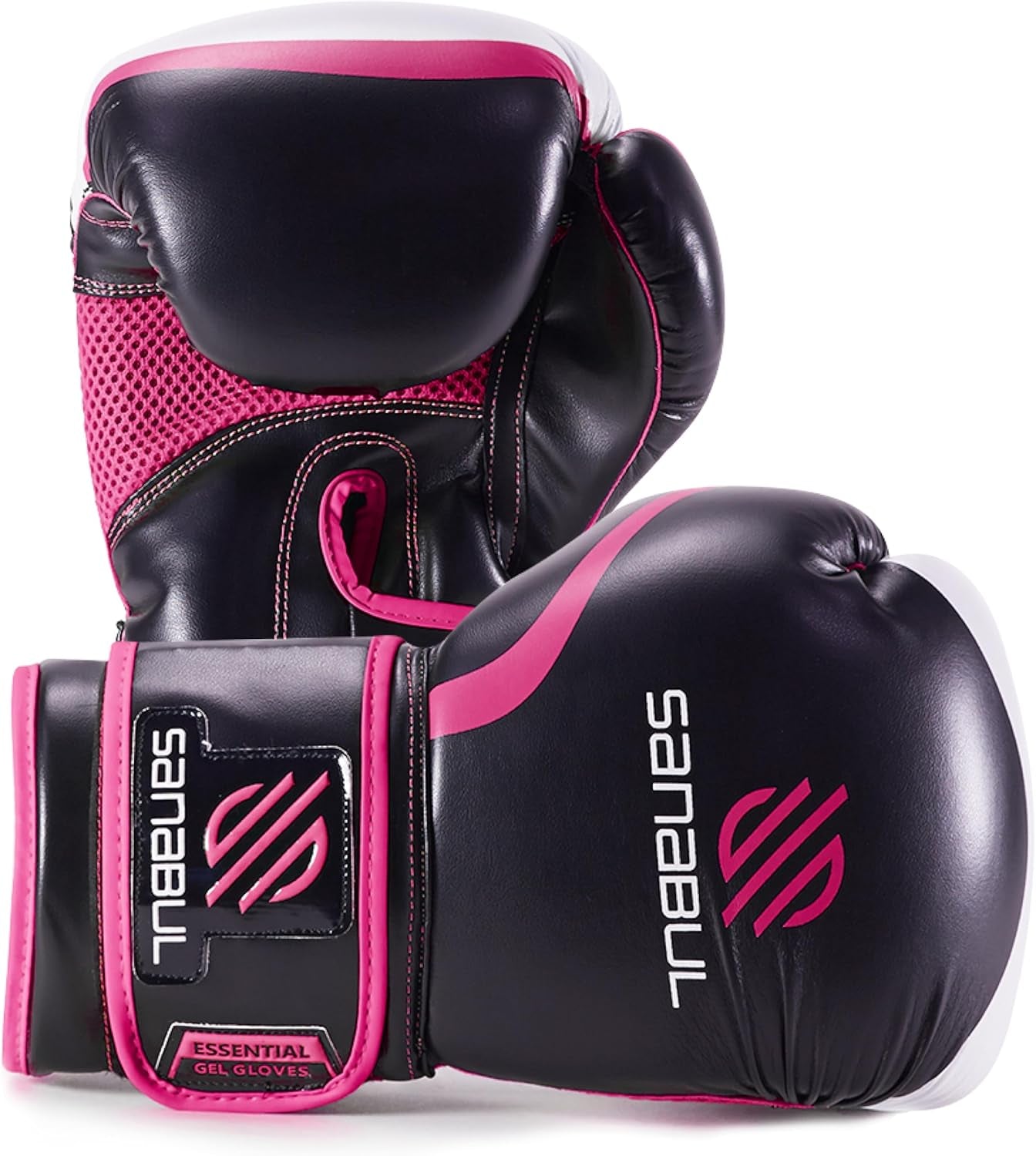 Essential Gel Boxing Gloves for Men & Women, Kickboxing MMA, Muay Thai Gloves and Heavy Bag Training Punching & Sparring