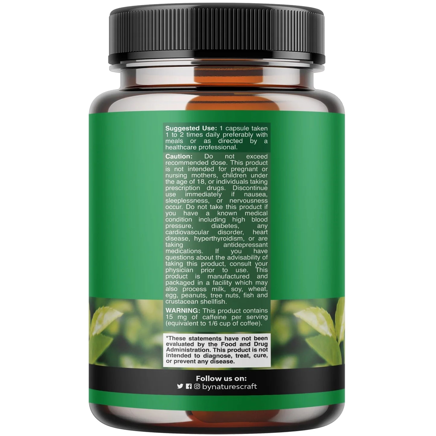 Green Tea Extract Capsules - Pure Extract - Metabolism Support - for Men and Women Natural Detox Cleanse