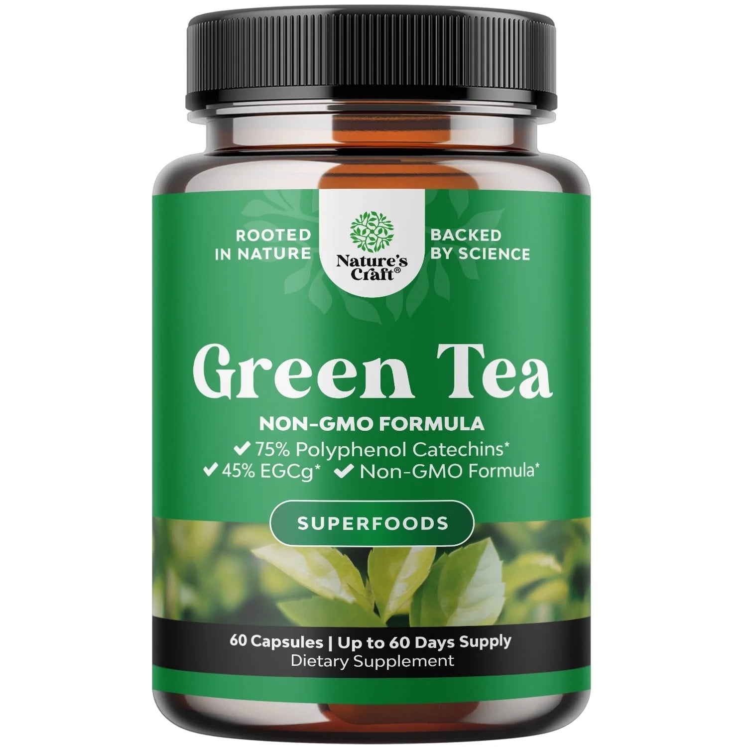 Green Tea Extract Capsules - Pure Extract - Metabolism Support - for Men and Women Natural Detox Cleanse