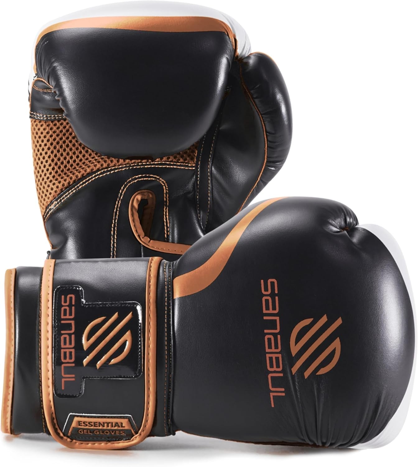 Essential Gel Boxing Gloves for Men & Women, Kickboxing MMA, Muay Thai Gloves and Heavy Bag Training Punching & Sparring